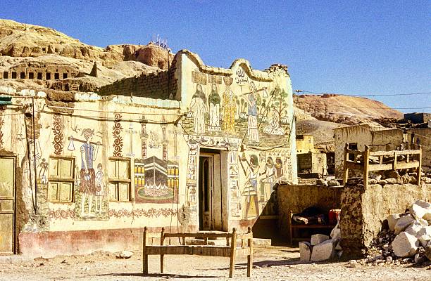 River Nil, Egypt - December 8, 2024. Small Village on the River Nil, Egypt