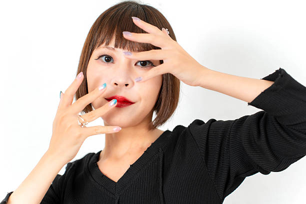 istock Japanese model with nail art 2238573976