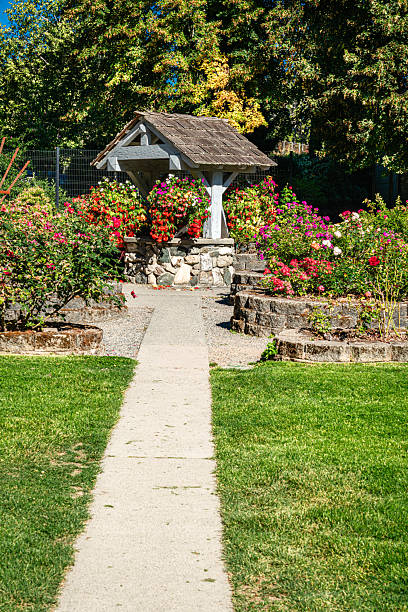 istock Park Garden Wishing Well 2238577805