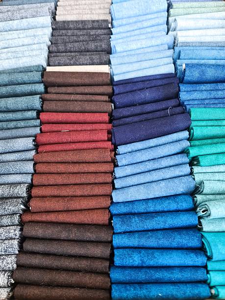 istock Fabric swatches showcasing diverse colors and textures 2238590091