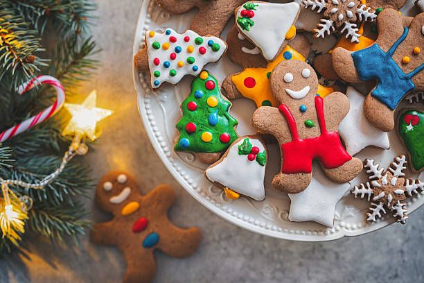 istock Plate with homemade Christmas gingerbread cookies 2238590974