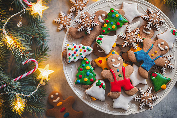 istock Plate with homemade Christmas gingerbread cookies 2238590975