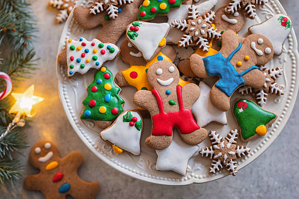istock Plate with homemade Christmas gingerbread cookies 2238590981