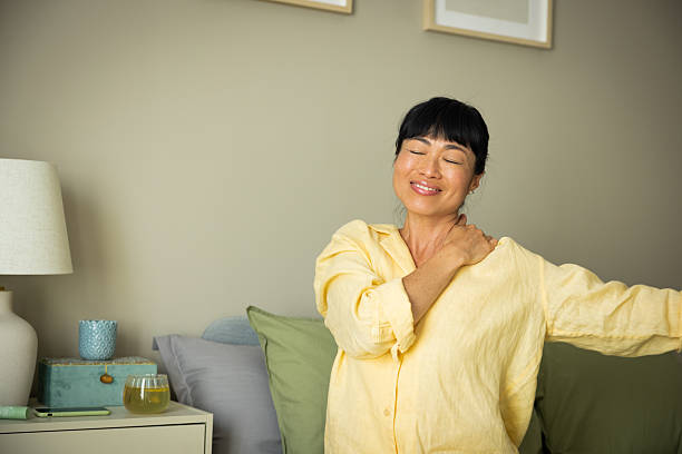 istock Japanese woman having neckache 2238606291