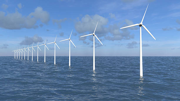 istock Wind turbines in the water 2238621923