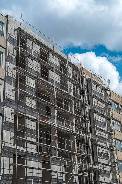 istock scaffolding in front of the construction site 2238623224