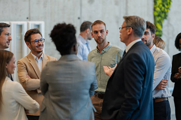 istock Business professionals networking at corporate conference 2238626163
