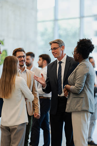 istock Business professionals networking at corporate event or conference 2238626871