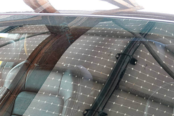 istock Car interior features detailed diamond stitching on seats 2238630757