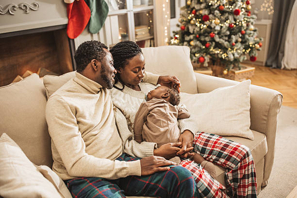 istock Christmas at home with family 2238636011