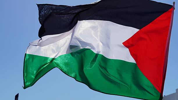 istock Palestinian flag waving representing humanitarian aid and peace 2238638002