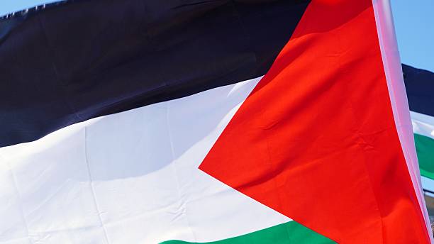 istock Palestinian flag flying in support of humanitarian aid 2238638041