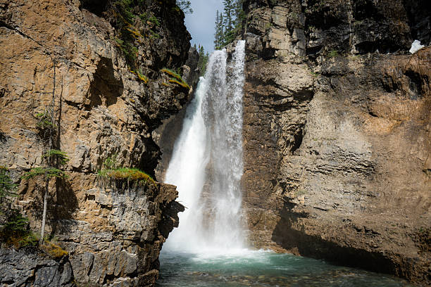 istock Waterfall cascading powerfully in a rocky gorge with turquoise water below 2238643522