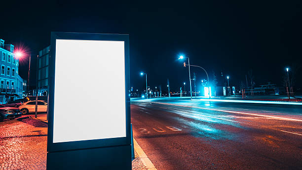 istock Empty poster mock-up on city street 2238644142