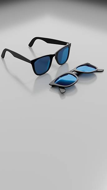 Two sunglasses side by side isolated on white background