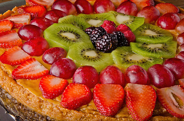 istock Decadent Chocoflan (Pastel Imposible) Cake with Fresh Fruit Topping 2238649597