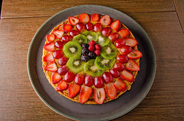 Decadent Chocoflan (Pastel Imposible) Cake with Fresh Fruit Topping