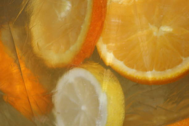 Citrus Orange lemon Slice Infused Water.