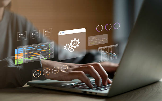 istock AI automation workflow and project management concept with digital dashboard, charts, and coding interface, showing intelligent task scheduling, analytics, and business productivity optimization. 2238652647