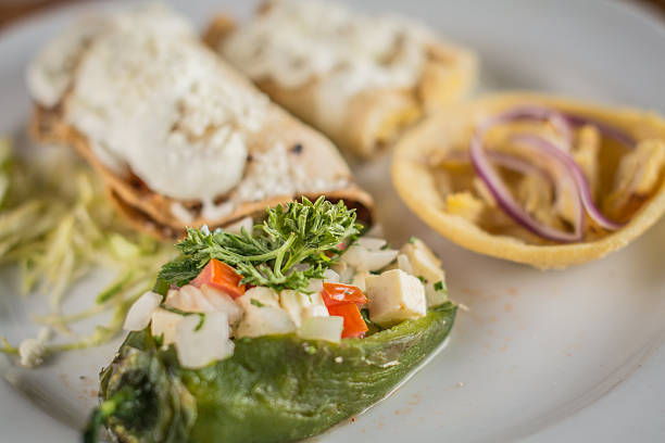 istock Traditional Mexican Appetizer Platter (Botana) with a Sope and Chile Relleno 2238653226