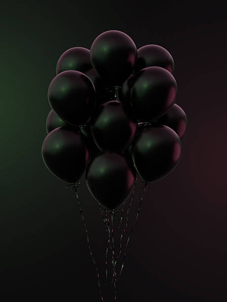 istock Party celebration balloons on isolated background. 3d rendering. Applicable for black Friday design design. 2238653969