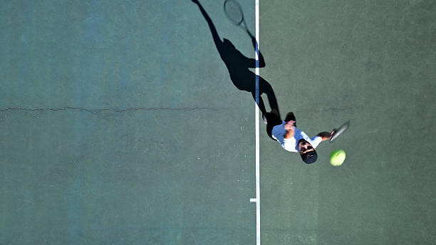 istock Tennis Player Executing Forehand Stroke on Hardcourt 2238654046