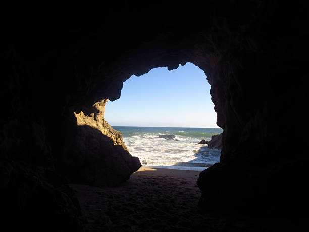 istock Looking Out of a Sea Cave Onto Beach 2238660404