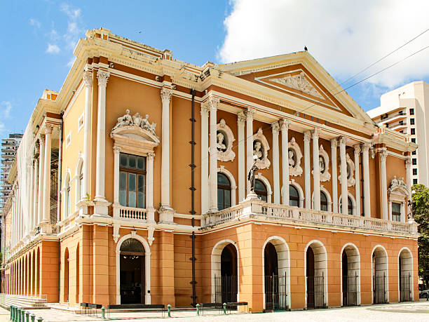 Facade of the emblematic Peace Theater in the city of Belém, capital of the state of Pará, northern Brazil.