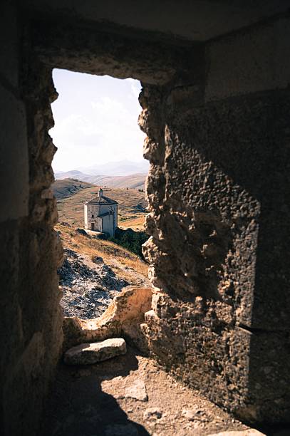 Rocca Calascio old Italian castle Location film of famous film The Name of the Rose