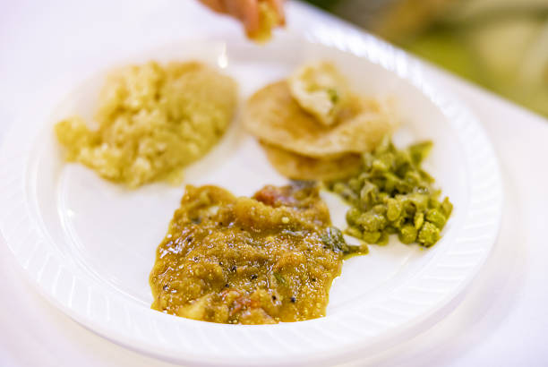 Authentic Indian food and snacks close up