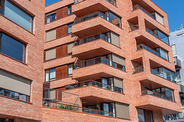 istock Modern red multifamily residential buildings 2238677321