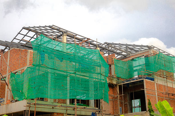 Construction of new home in overcast sky in  Bangkok Chatuchak