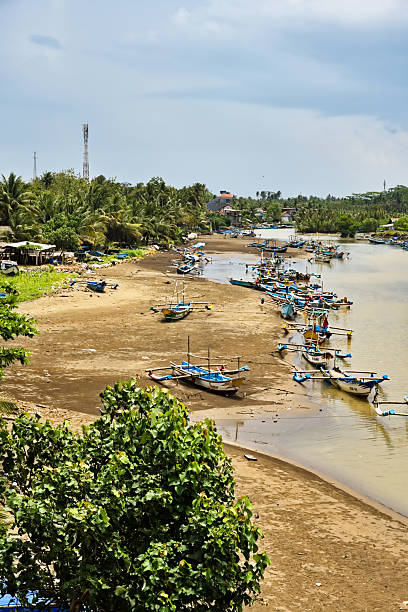 istock Coastal scene and local boats on the island of Java 2238679985
