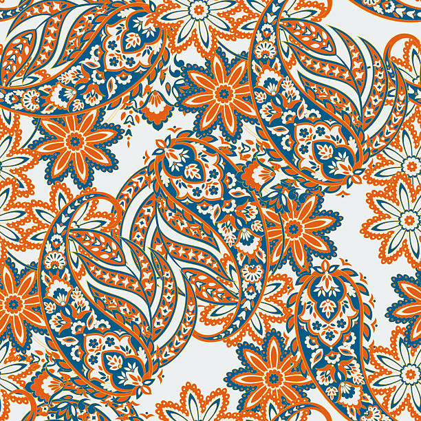 istock Seamless pattern with paisley ornament. Ornate floral decor for fabric. Vector illustration 2238680211