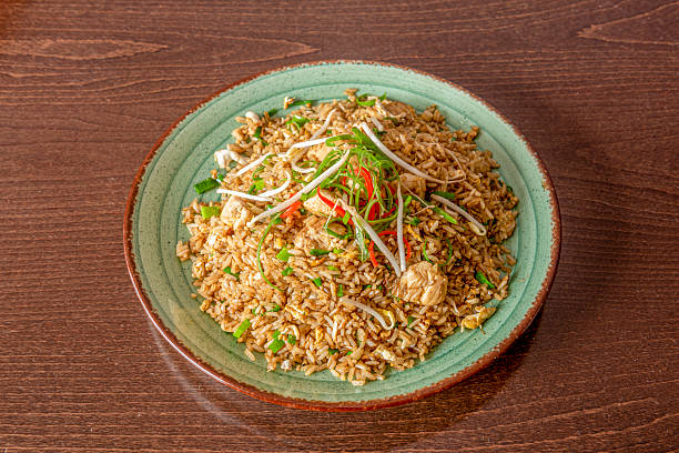 istock chaufa rice with vegetables, bean sprouts, chicken and pieces of fried egg 2238688444