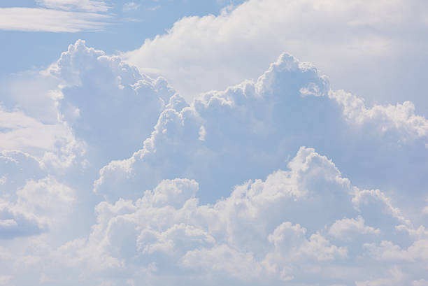 Puffy White Cumulus Clouds Filling the Sky