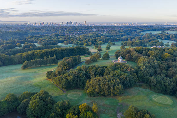 istock Sunrise featuring Heaton Park Temple and Manchester Skyline 2238690131