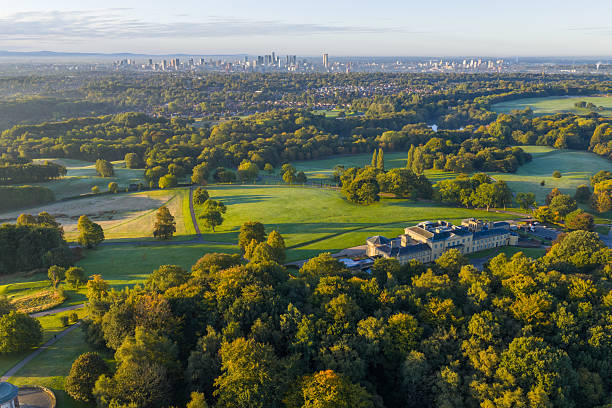 istock Sunrise featuring Heaton Park Temple and Manchester Skyline 2238690238