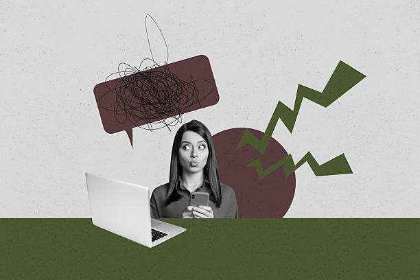 istock Collage with person surrounded by message bubbles symbolizing chatting communication online interaction business 2238702020