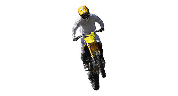 istock Moto freestyle rider isolated on white background. 2238702357