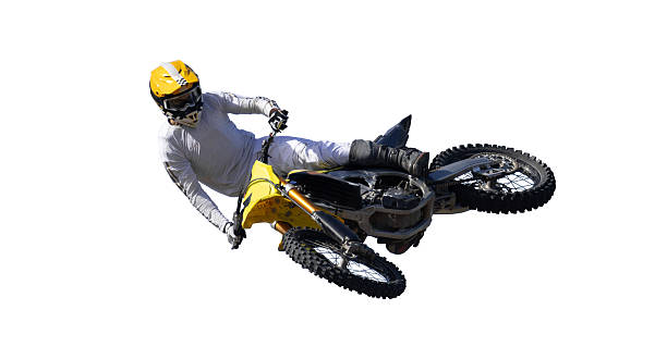 istock Moto freestyle rider isolated on white background. 2238702380