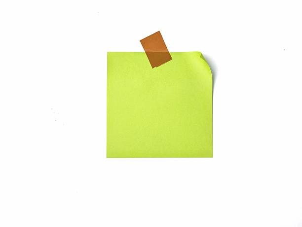 istock Blank green note paper isolated on white background 2238720960