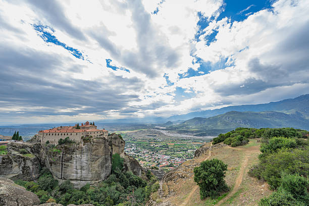The rocky landscape of Meteora in Greece