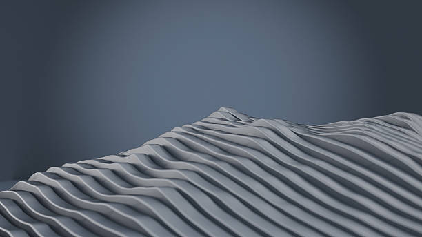 Abstract Minimalist Waves in Soft Gray Tones