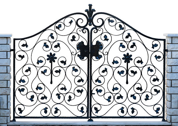 istock Beautiful metal gate isolated 2238723427