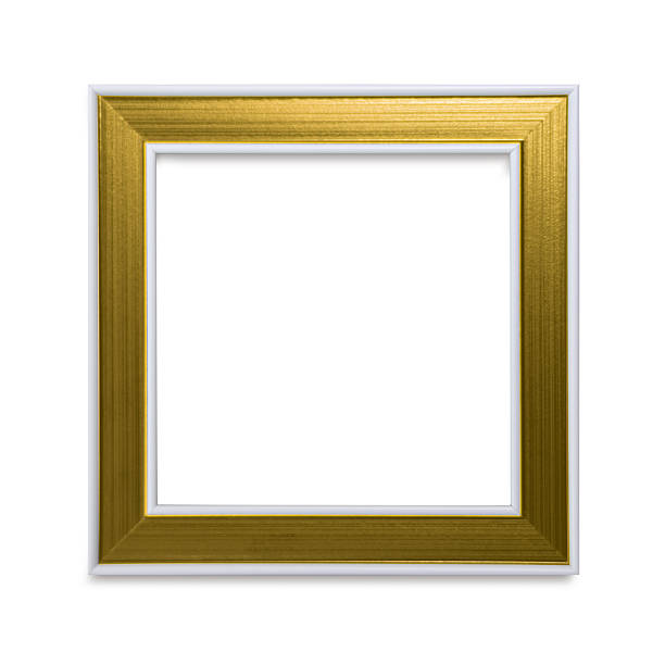 istock Gold picture frame isolated on white background. 2238735721