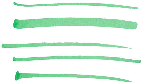 istock Hand drawn green marker brush strokes set 2238739078