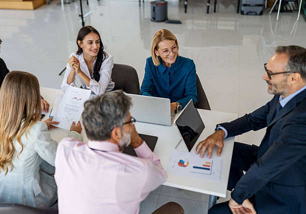 istock Business professionals collaborating at a corporate meeting 2238740755