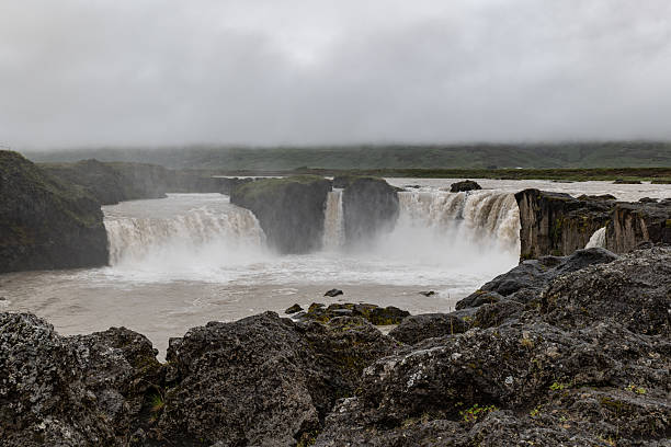 The waterfall Godafoss in Iceland