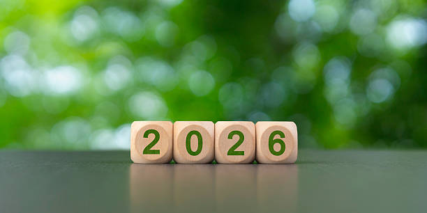 istock A Greener Future Worldwide: With a natural green backdrop, positive environmental projections for 2026 are highlighted. 2238743610